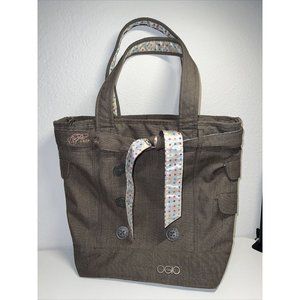 OGIO Hampton's Terra Large Laptop Bag Tote Polka Dot Lining Reversible Belt